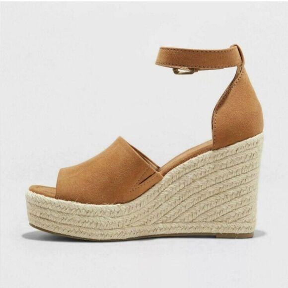 Universal Thread Chestnut Emery Espadrille Sandals Size 8.5 - Picture 1 of 8